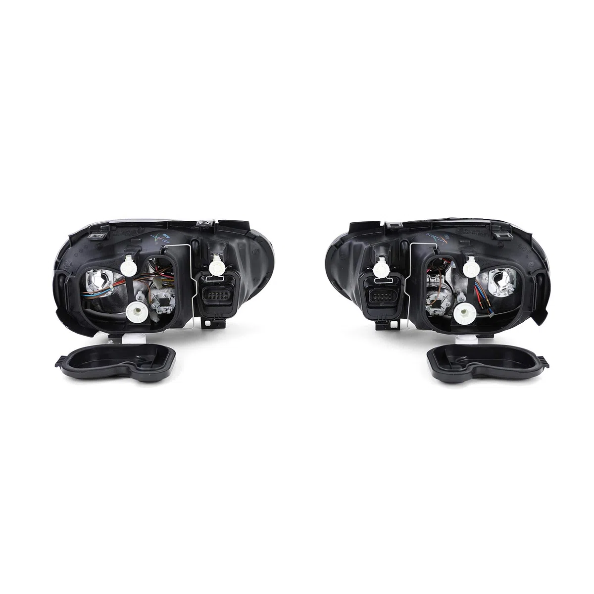 Klarglas Scheinwerfer mit Nebel Set Schwarz für VW Golf IV 4 97-03