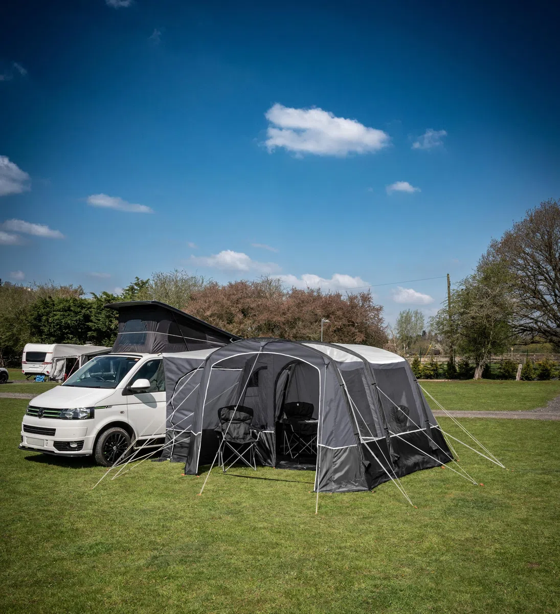 Maypole Warwick Air Driveaway Vorzelt niedrig geeignet für Wohnmobile mit Einer Vorzeltrinne von 180 bis 210 cm