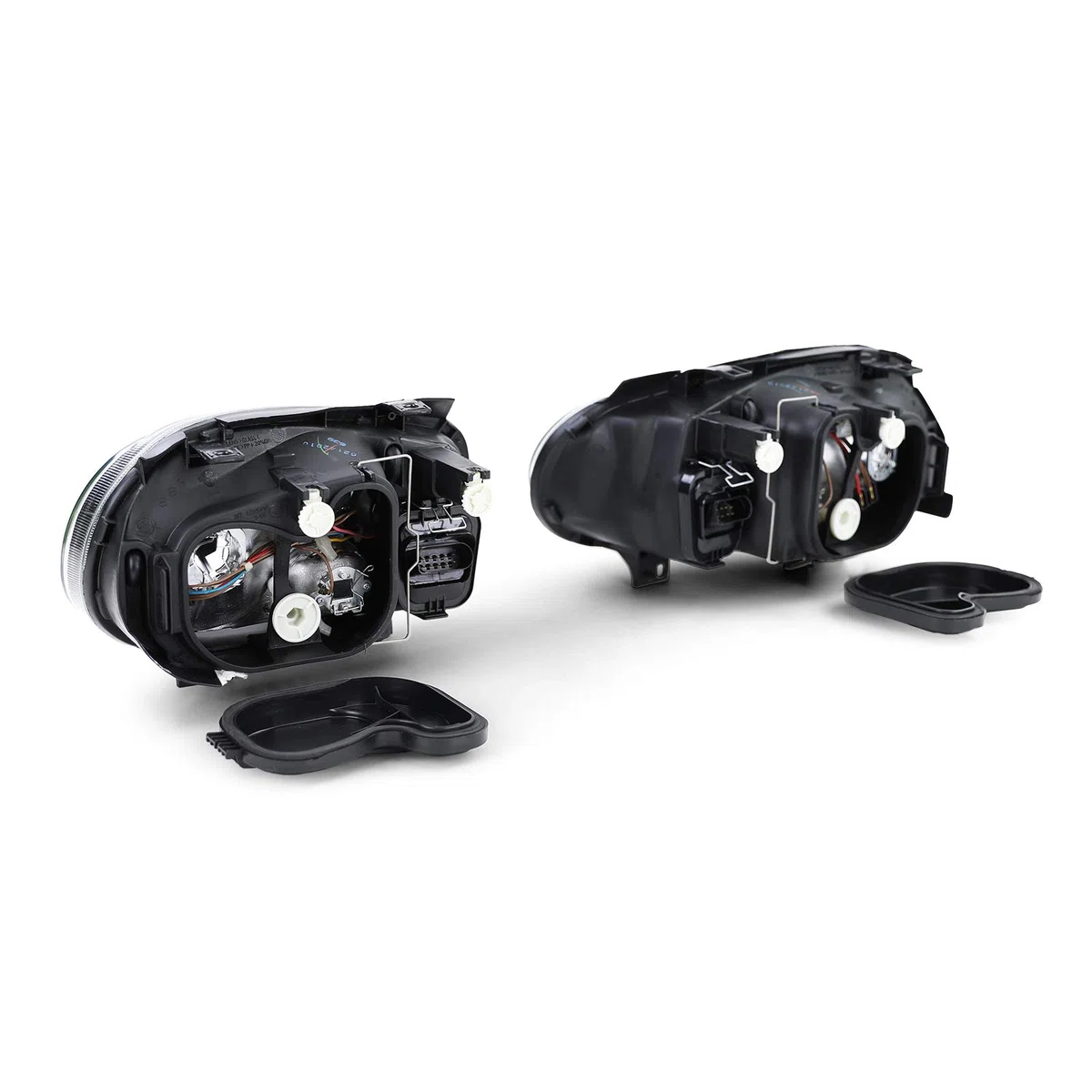 Klarglas Scheinwerfer mit Nebel Set Schwarz für VW Golf IV 4 97-03
