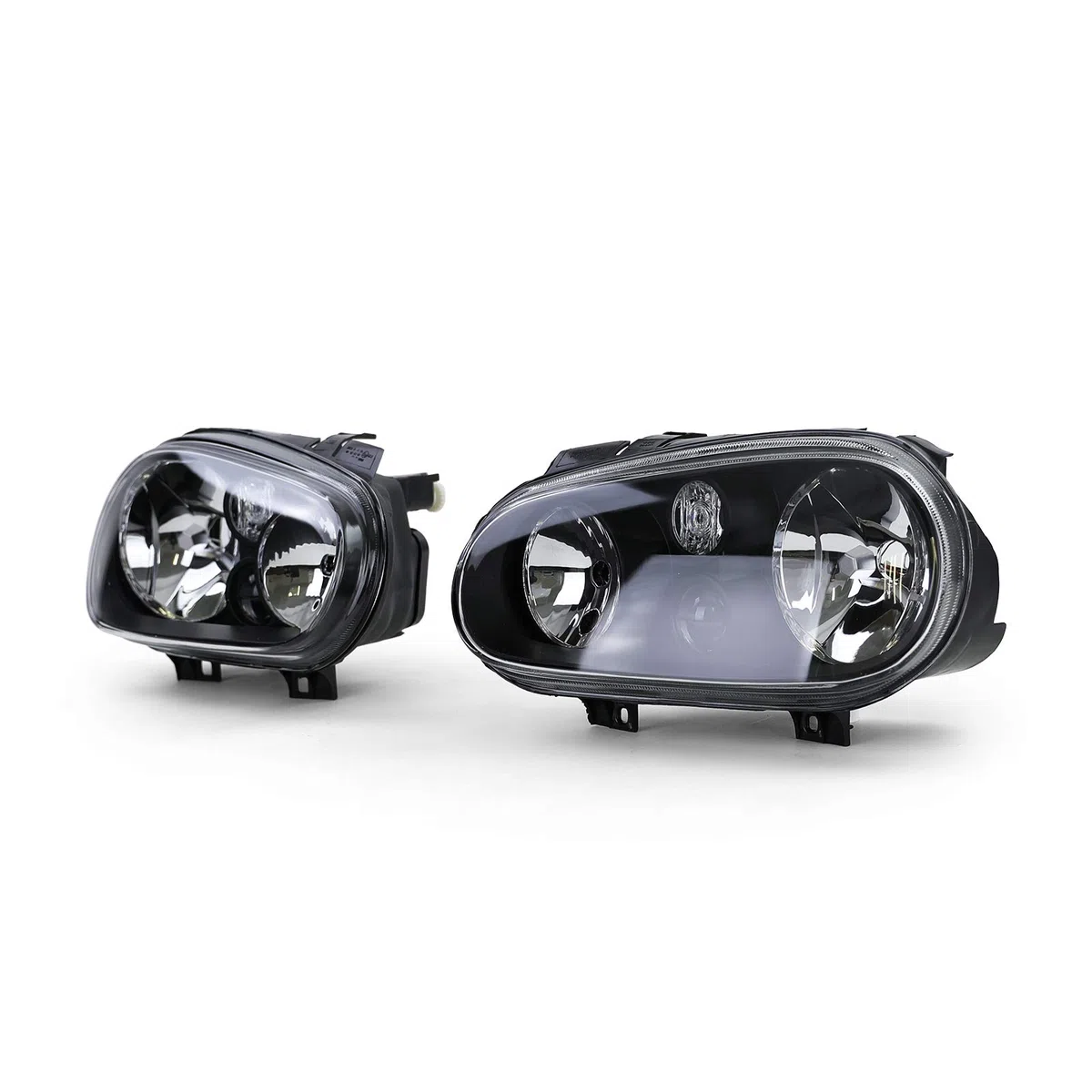 Klarglas Scheinwerfer mit Nebel Set Schwarz für VW Golf IV 4 97-03