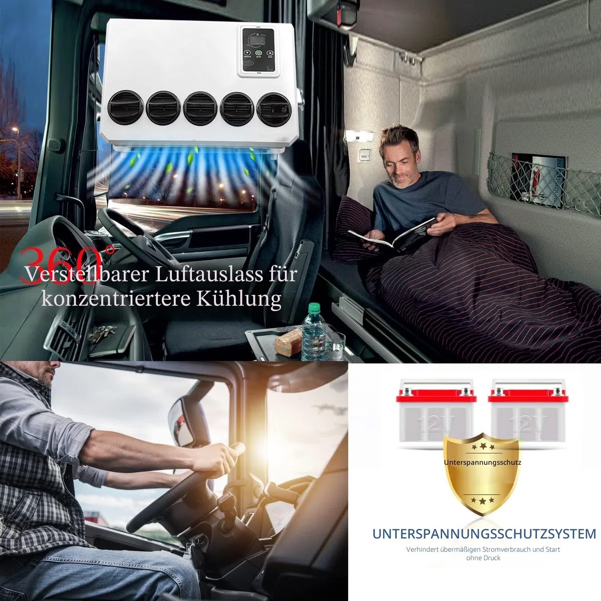12V Universal Elektrische RV Truck Camper Van Klimaanlage 10000 btu Elektrische Automotive Split Klimaanlage AC Einheit 12V BTU für LKW, Sattelwagen, Wohnmobil, Van AC New Energy